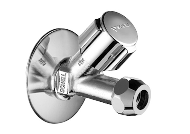 Schell Schrägsitzventil COMFORT kurze Bauform, KIWA, 3/8", chrom 059000699
