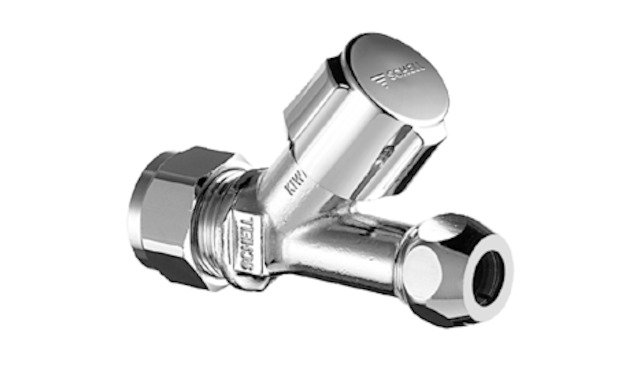 Schell Schrägsitzventil COMFORT Verschraubung 1/2"x15, KIWA, chrom 059130699