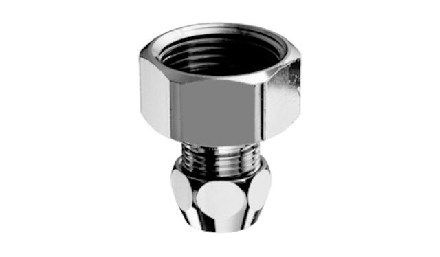Schell Wasserzähler-Verschraubung Plombiervorr., 3/8" Verschr.,3/4IG,chrom 065110699