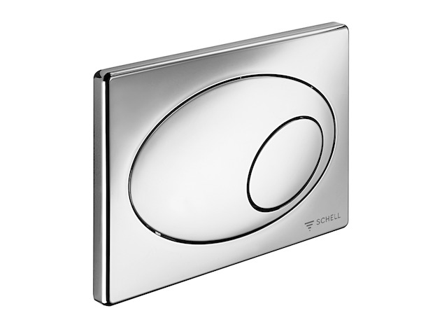 Schell WC-Betätigungsplatte Zweimengenspülung, ovale Bet., chrom 032630699