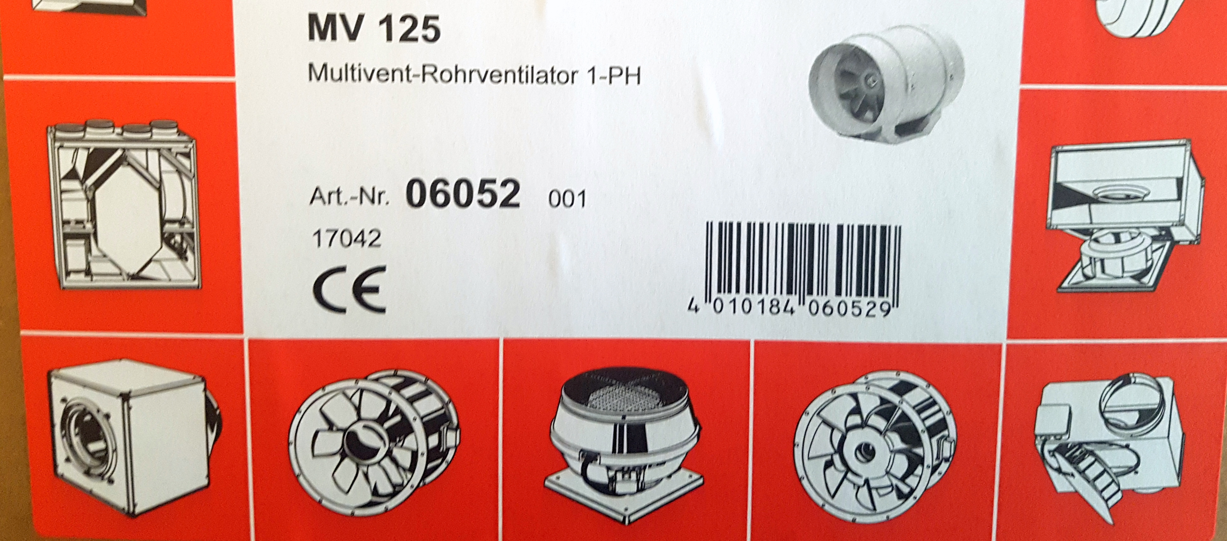 Helios MV 125 Multivent-Rohrventilator 1-PH 6052