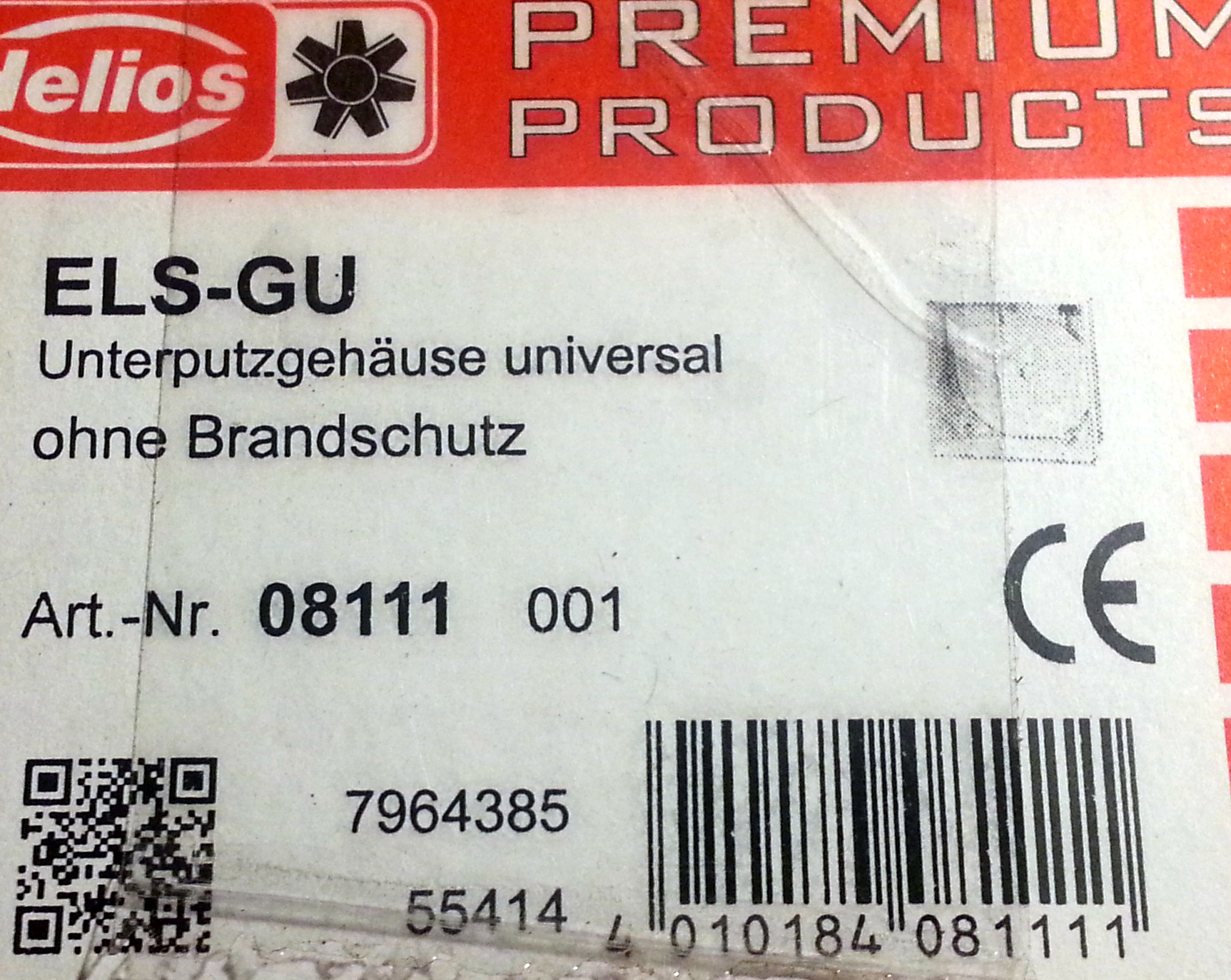 Helios ELS-GU Unterputzgehaeuse universal 8111