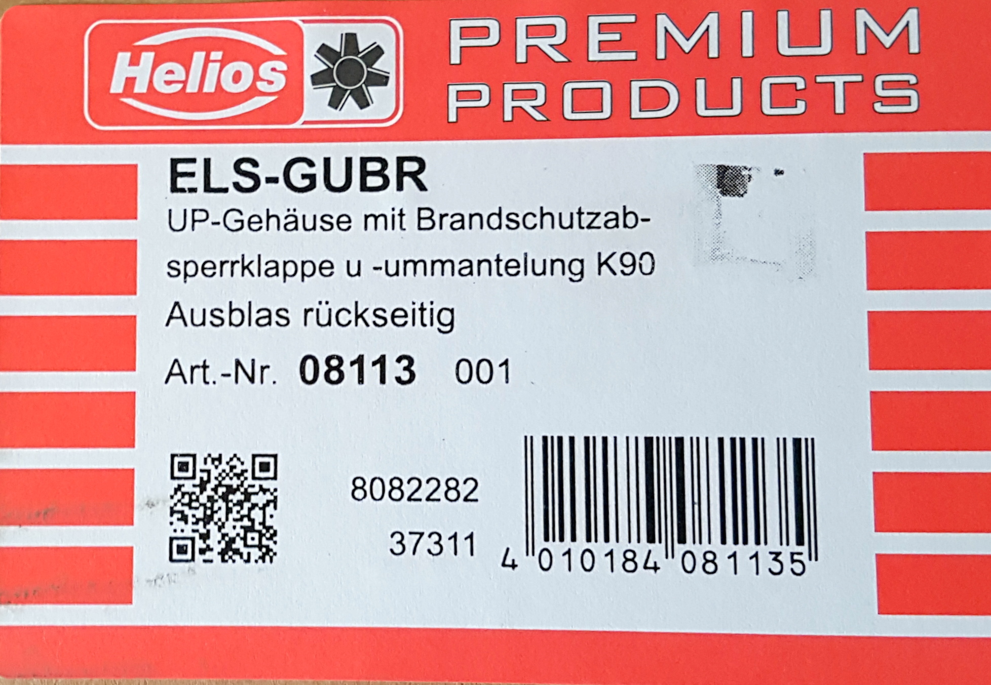 Helios ELS-GUBR UP-Gehaeuse mit Brandschutzab- 8113