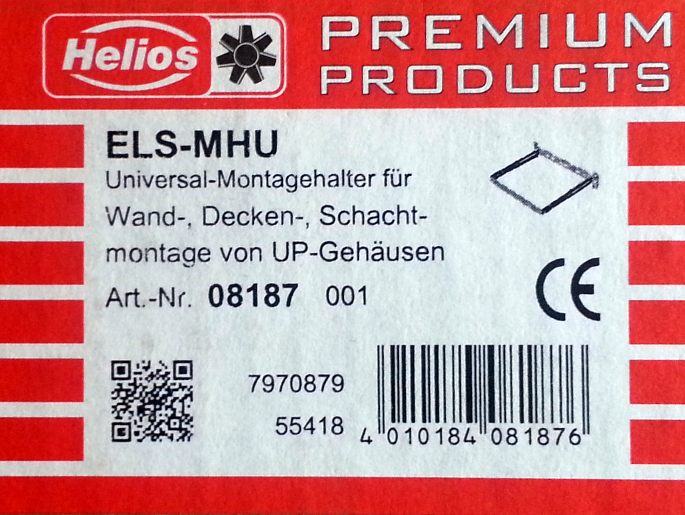 Helios ELS-MHU Universal mounting bracket 8187 08187
