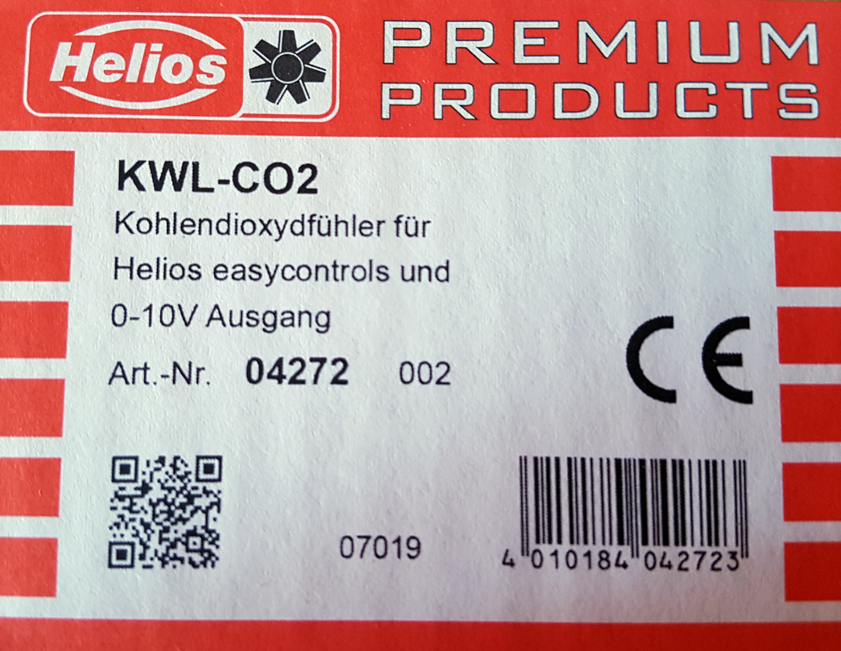 Helios KWL-CO2 Kohlendioxydfühler für KWL-CO2 4272