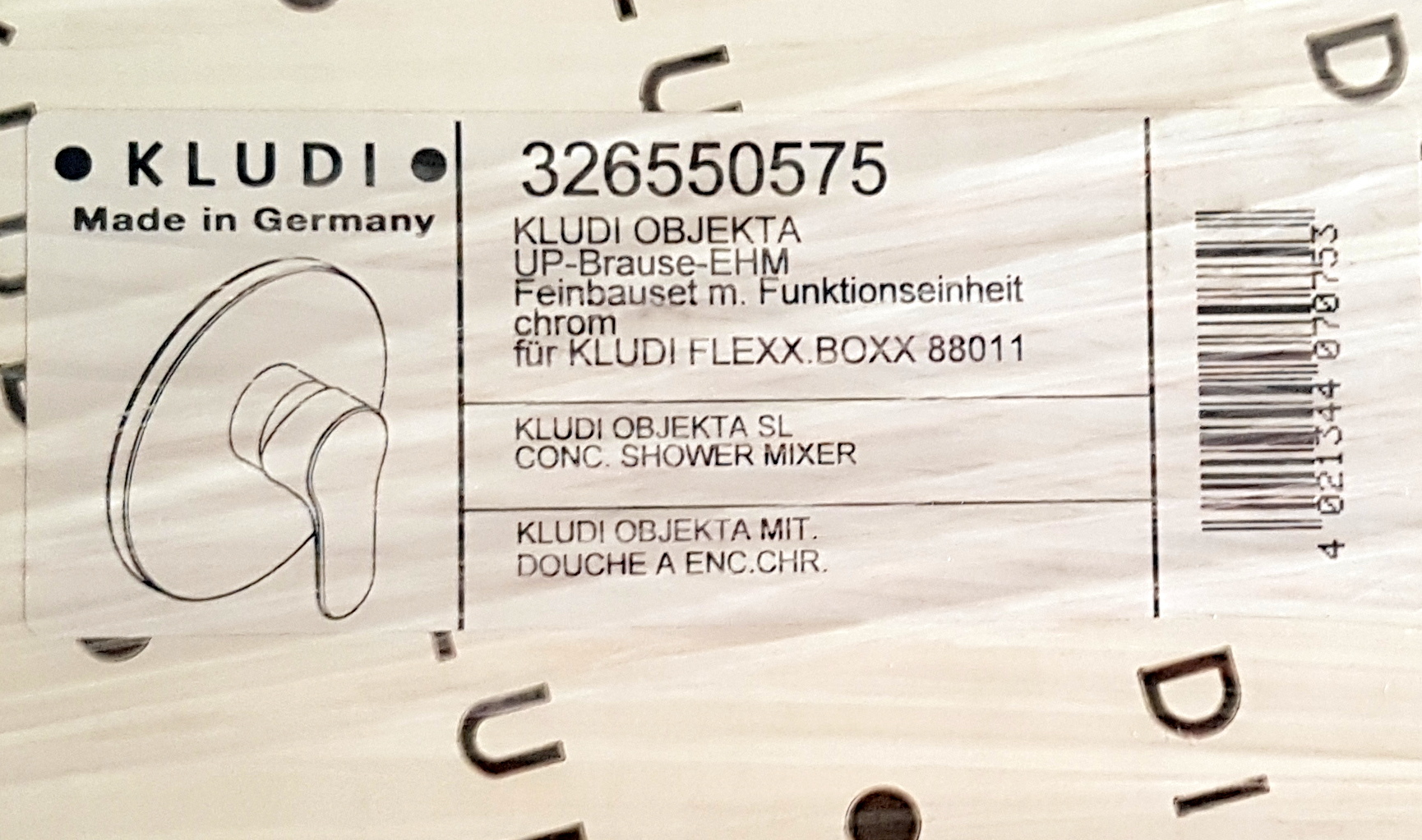 Kludi  OBJEKTA concealed single lever shower mixer chrome 326550575