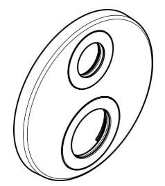 Hansgrohe Rosette d:150mm Ecostat S Thermostat F-Set Absperrventil chrom 92282000