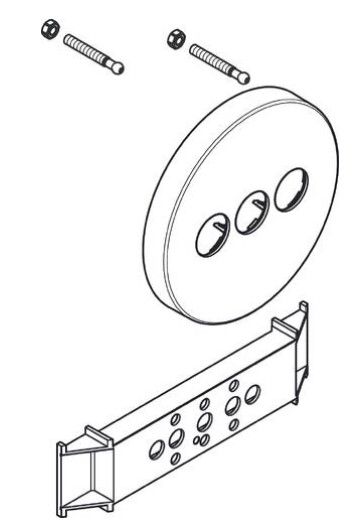 Hansgrohe Rosette d:150mm Ecostat Select 3 Verbraucher chrom 92324000