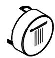 Hansgrohe Druckknopf Symbol Kopfbrause Rain groß mattschwarz 93571670
