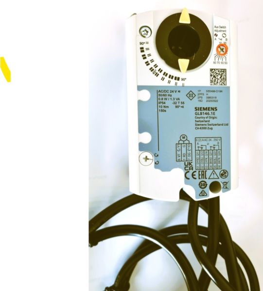 Siemens GLB146.1E Luftklappendrehantrieb 10Nm AC/DC 24V 2-P/3-Punkt Hilfsschalter S55499D194