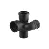 Geberit Silent-PP SchachtabzweigMAX 87,5  Grad links, mit Muffen DN 110 / 75 / 110 390564141