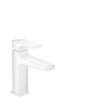 Hansgrohe Waschtischmischer 110 Metropol mattweiss mit Push-Open Ablaufgarnitur 32507700